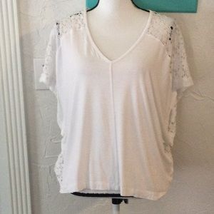 White lace back top.  One size